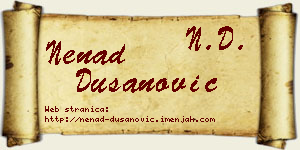 Nenad Dušanović vizit kartica